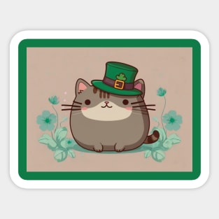 St. Patrick's day pusheen Sticker